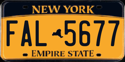 NY license plate FAL5677