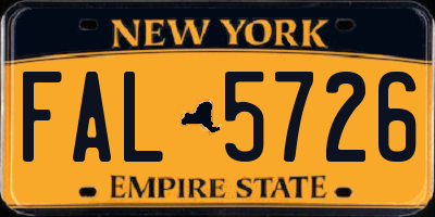 NY license plate FAL5726