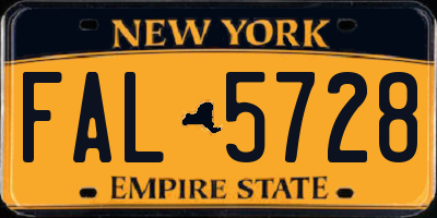 NY license plate FAL5728