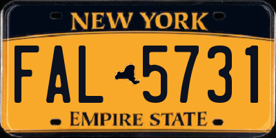 NY license plate FAL5731