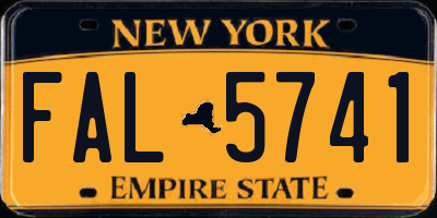 NY license plate FAL5741