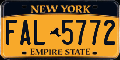 NY license plate FAL5772