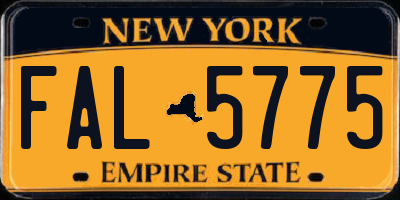 NY license plate FAL5775