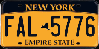 NY license plate FAL5776