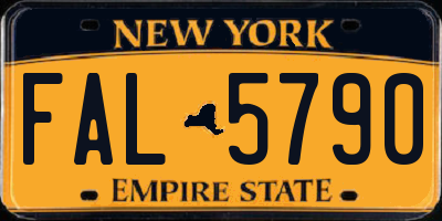 NY license plate FAL5790