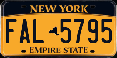NY license plate FAL5795