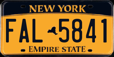 NY license plate FAL5841