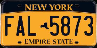 NY license plate FAL5873