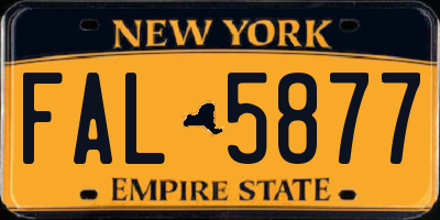 NY license plate FAL5877