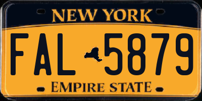 NY license plate FAL5879