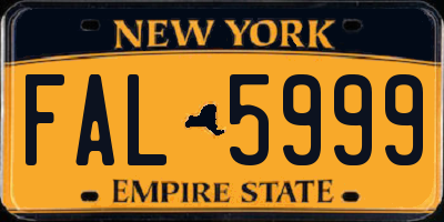 NY license plate FAL5999
