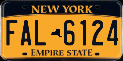 NY license plate FAL6124