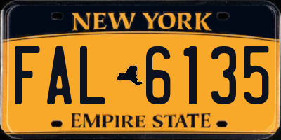 NY license plate FAL6135