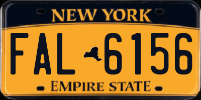NY license plate FAL6156