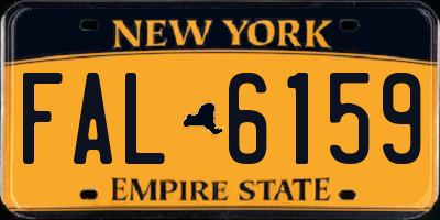 NY license plate FAL6159