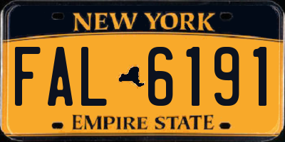 NY license plate FAL6191