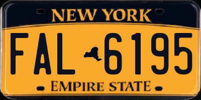 NY license plate FAL6195