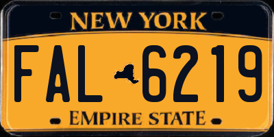 NY license plate FAL6219