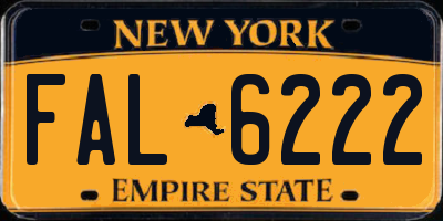 NY license plate FAL6222