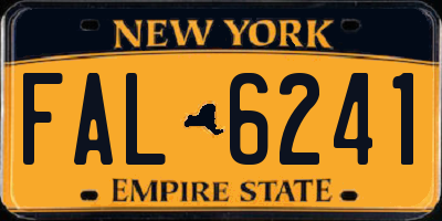 NY license plate FAL6241