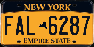 NY license plate FAL6287