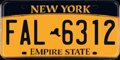 NY license plate FAL6312