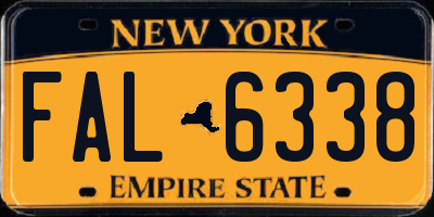 NY license plate FAL6338