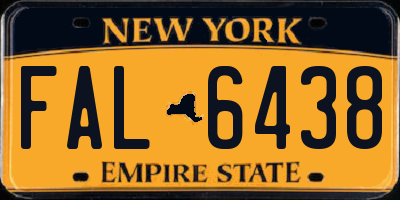 NY license plate FAL6438