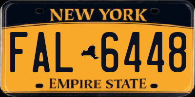 NY license plate FAL6448