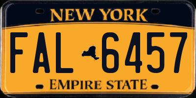 NY license plate FAL6457