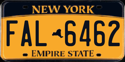 NY license plate FAL6462