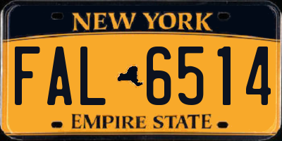 NY license plate FAL6514