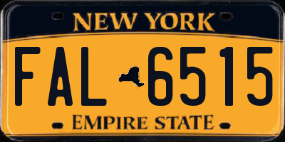 NY license plate FAL6515