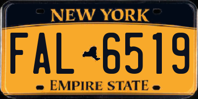 NY license plate FAL6519