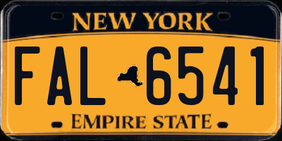 NY license plate FAL6541
