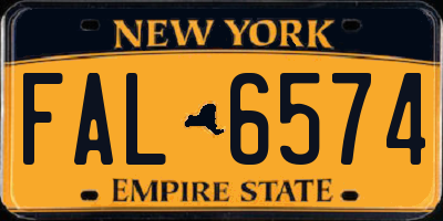 NY license plate FAL6574