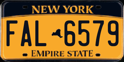 NY license plate FAL6579