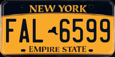 NY license plate FAL6599