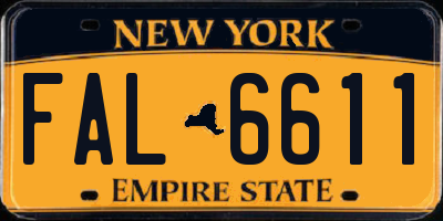 NY license plate FAL6611