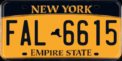 NY license plate FAL6615
