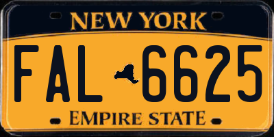 NY license plate FAL6625