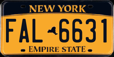 NY license plate FAL6631