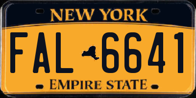 NY license plate FAL6641