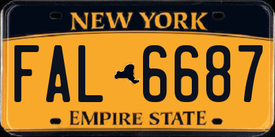 NY license plate FAL6687