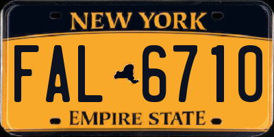 NY license plate FAL6710