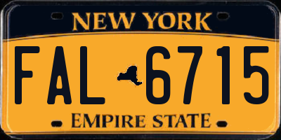 NY license plate FAL6715