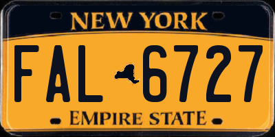NY license plate FAL6727