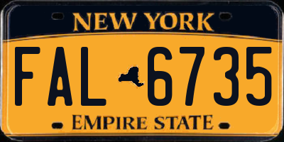 NY license plate FAL6735