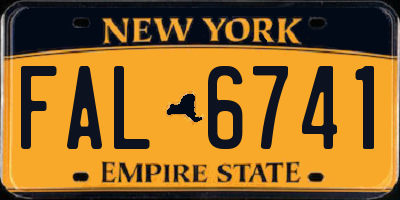 NY license plate FAL6741