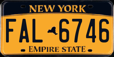 NY license plate FAL6746